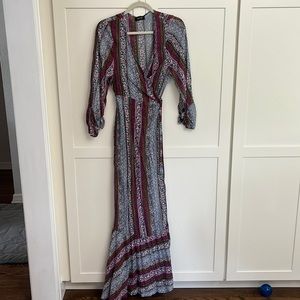 Saachi maxi wrap dress